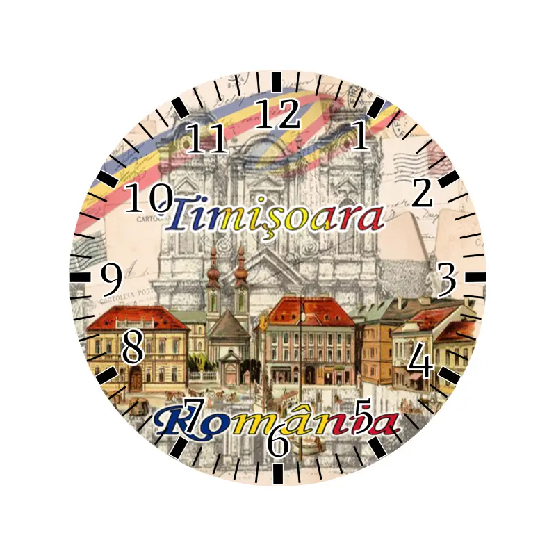 Timisoara romania, ceas lemn de perete, model 39